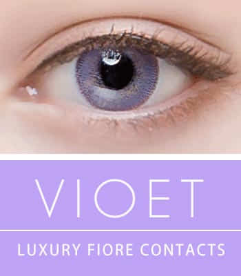 [ハーフ女神3ヶ月レンズ]フィオーレバイオレット カラコン[着色直径：14.0mm】UVカット*ラベンダーの香り*最高品質Luxury Fiore violet