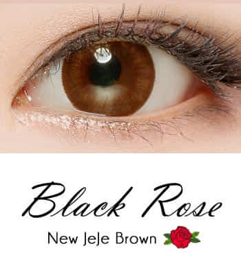  【リニューアル】高度数 Black Rose ジェジェブラウンPREMIUM[直径 : 14.0mm 着色：13.2mm]度あり度なし~-10.00まで JEJE Brownカラコン
