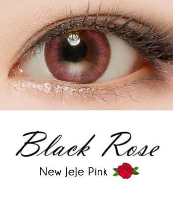 【生産終了予定品! お早めに！】Black Rose ジェジェピンクPREMIUM[直径 : 14.0mm 着色：13.2mm]度あり度なし~-10.00まで JEJE Pinkカラコン