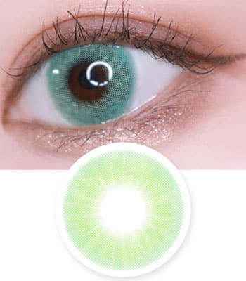 度なし2枚・クレイジー発色【Fancy Emerald Greenファンシー・エメラルドグリーン】「最高品質」ナチュラルハーフ高発色コスプレ｜含水率：40% PREMIUM contact lens