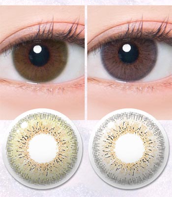 【1dayカラコン10枚】ベリージューシー・シリコーンハイドロゲル・ブラウングレー「最高品質」 含水率：43% 着色直径：13.2 BC: 8.8 ナチュラルハーフ berry juicy brown gray contact lens