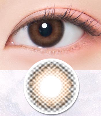 【マンスリーカラコン2枚】バンビタッチ・シリコーンハイドロゲル・ブラウン「最高品質」 含水率：43% 着色直径：13.5 BC: 8.8 学校用 bambi touch brown contact lens