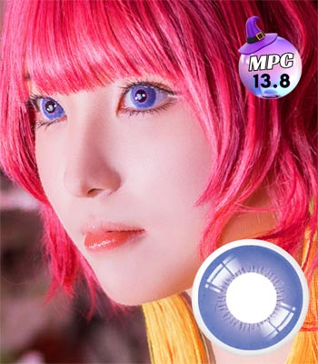 【度あり・コスプレ用 2枚】ディトブリッツ・バイオレットカラコンMPC 最高品質 (含水率：40% 着色径：13.8) 「マンスリー」 0.00～-8.00 ハロウィンパープル