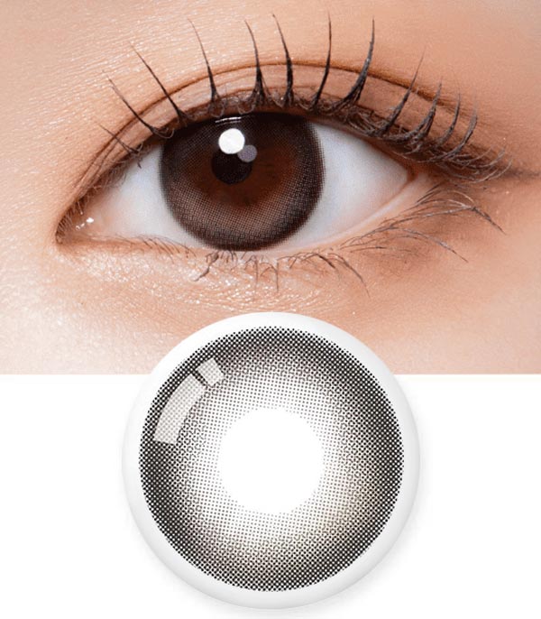 【ワンデー／10枚】ムーヴ アッシュグレーのブルーライトカットカラコン｜着色直径13.0mm・含水率48％｜～-8.00｜PREMIUM アンチブルー（Anti Blue）