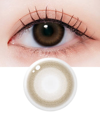 【シリコーンハイドロゲル／2枚】ミルキーウェイ シアバターブラウン｜マンスリー｜DIA14.3mm・着色13.7mm｜ナチュラルハーフ｜PREMIUM