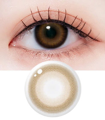 【シリコーンハイドロゲル／2枚】ミルキーウェイ ピュアブラウン｜マンスリー｜DIA14.3mm・着色13.7mm｜ナチュラルハーフ｜