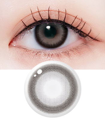 【シリコーンハイドロゲル／2枚】ミルキーウェイ ピュアグレー｜マンスリー｜DIA14.3mm・着色13.7mm｜ナチュラルハーフ｜