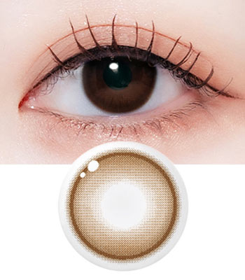 【シリコーンハイドロゲル／2枚】デイリードリーム スイートチョコブラウン｜マンスリー｜DIA14.3mm・着色13.7mm｜ナチュラルハーフ｜