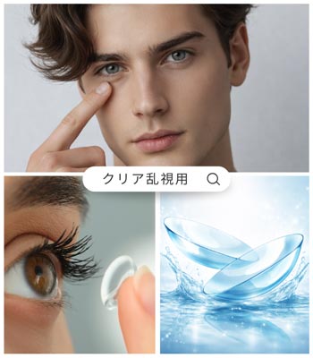 【乱視用カラコン 2枚】NewGreen クリアトーリック｜軸マーク付き｜直径14.0mm｜PREMIUM